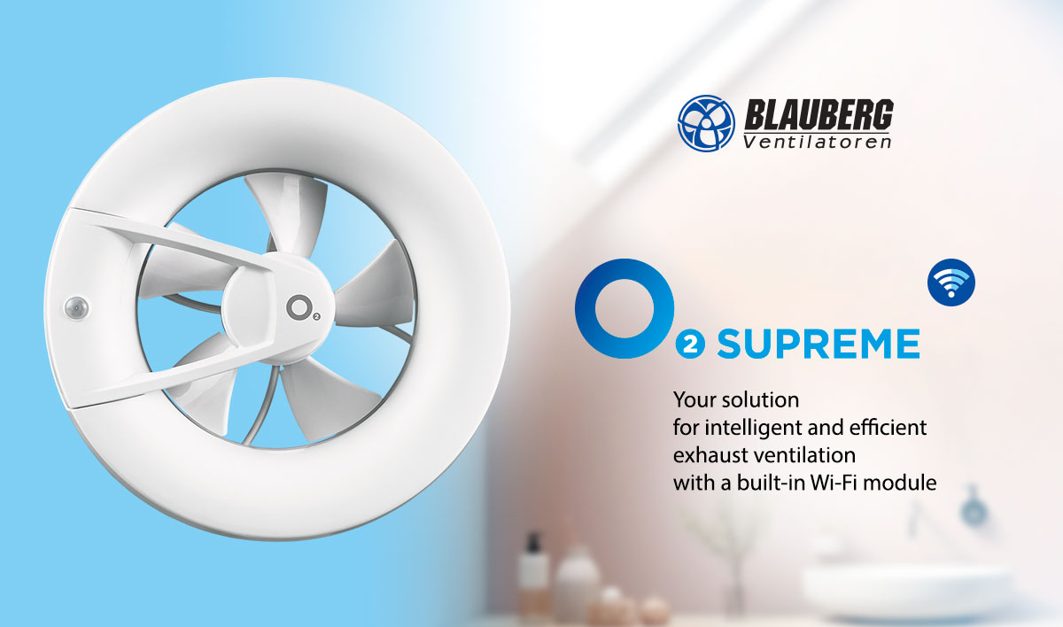 Blauberg O2 Supreme fürdőszobai ventilátor